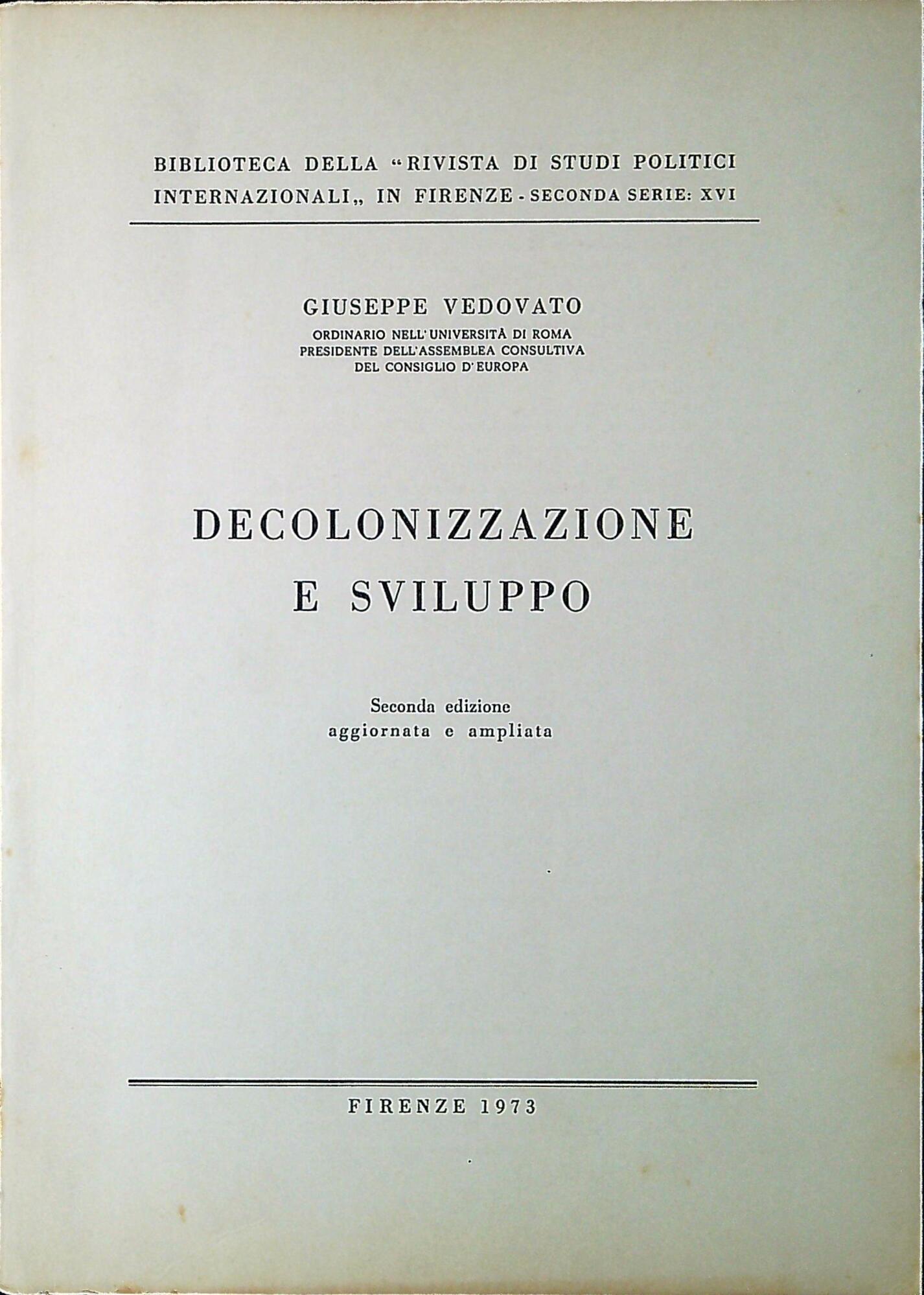 Decolonizzazione e sviluppo