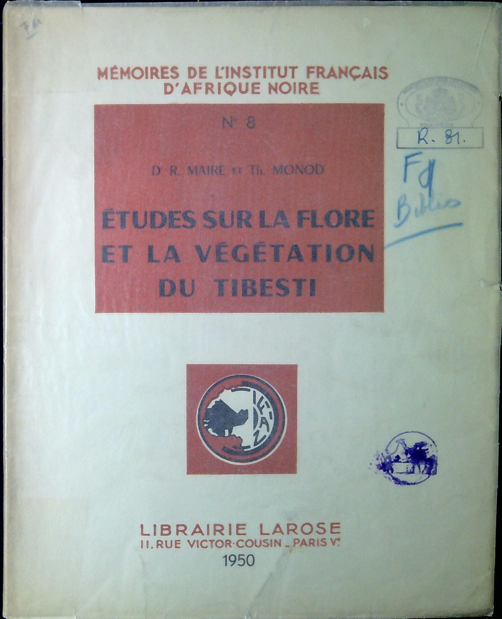 Étude sur la flore et la végétation du Tibesti