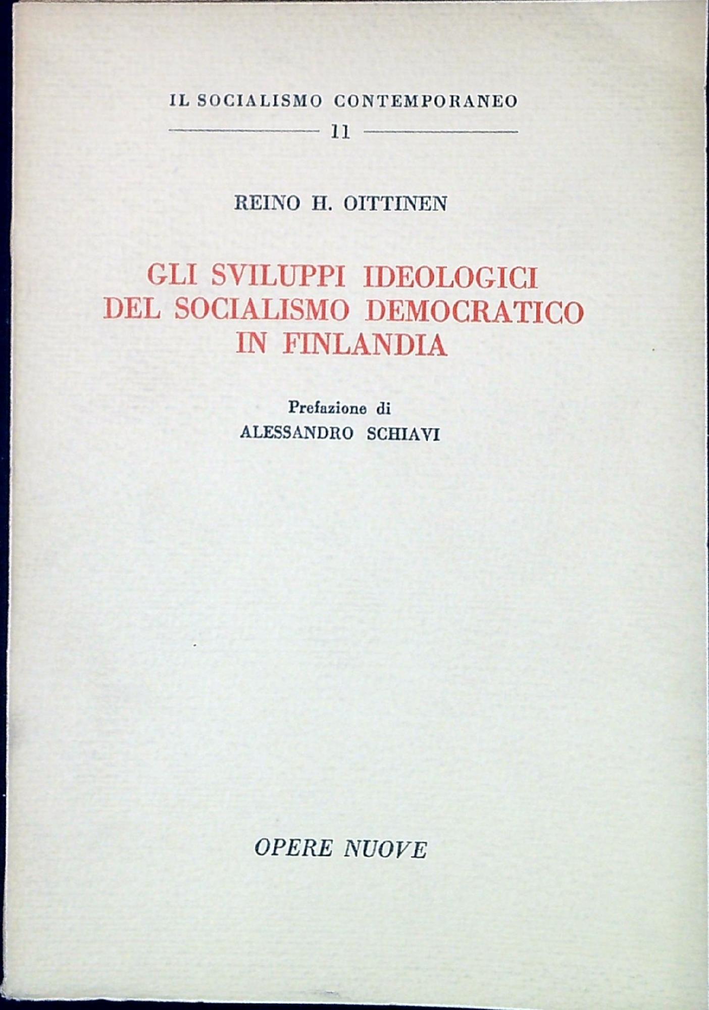Gli sviluppi ideologici del socialismo democratico in Finlandia