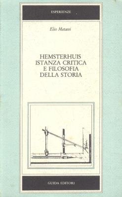 Hemsterhuis: istanza critica e filosofia della storia