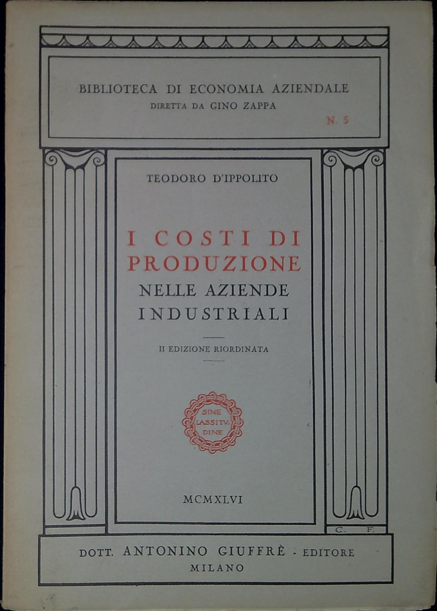 I costi di produzione nelle aziende industriali