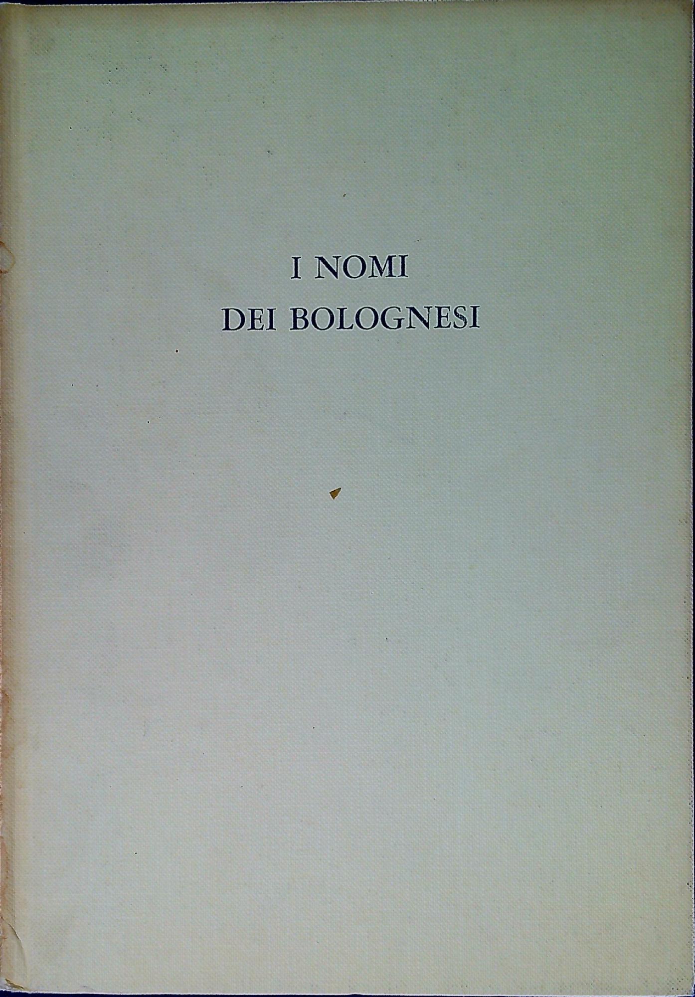 I nomi dei bolognesi