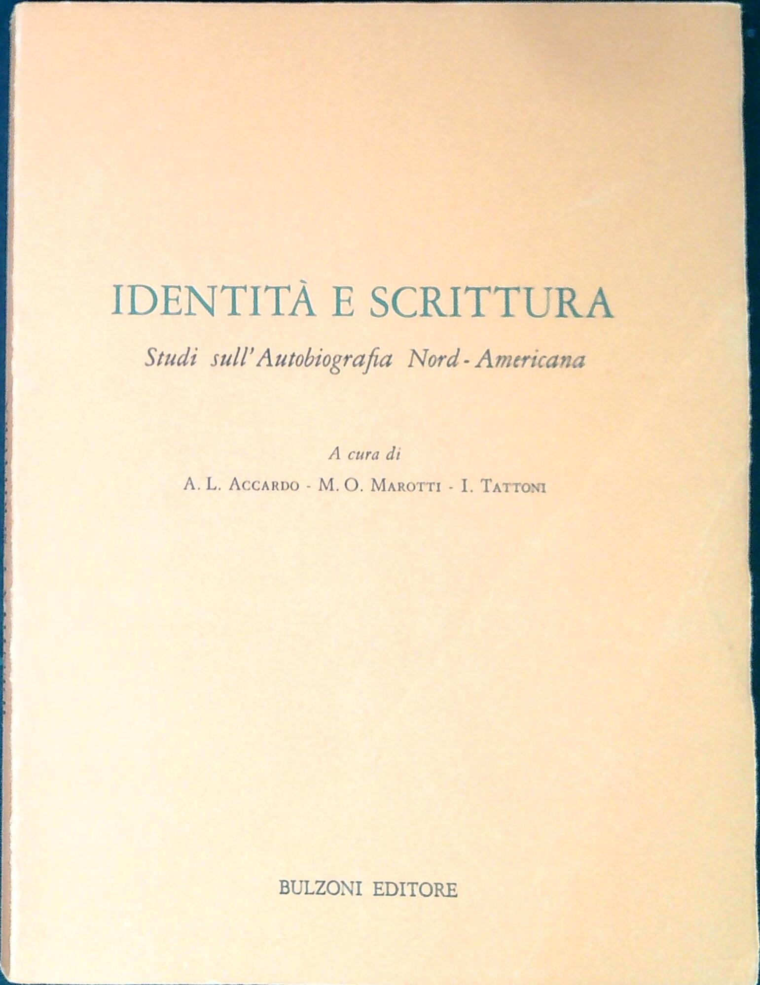 Identità e scrittura