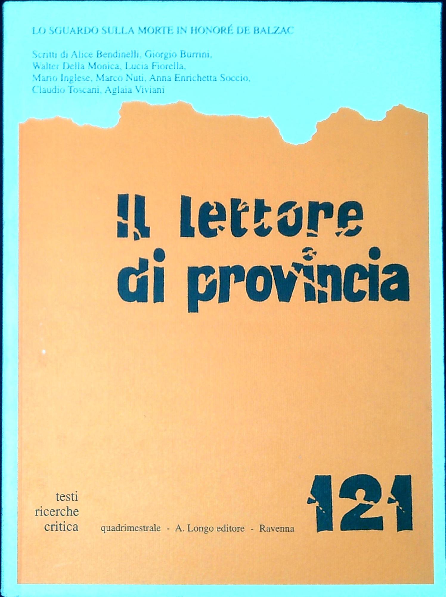 il lettore di provincia 121 Lo sguardo sulla morte in …