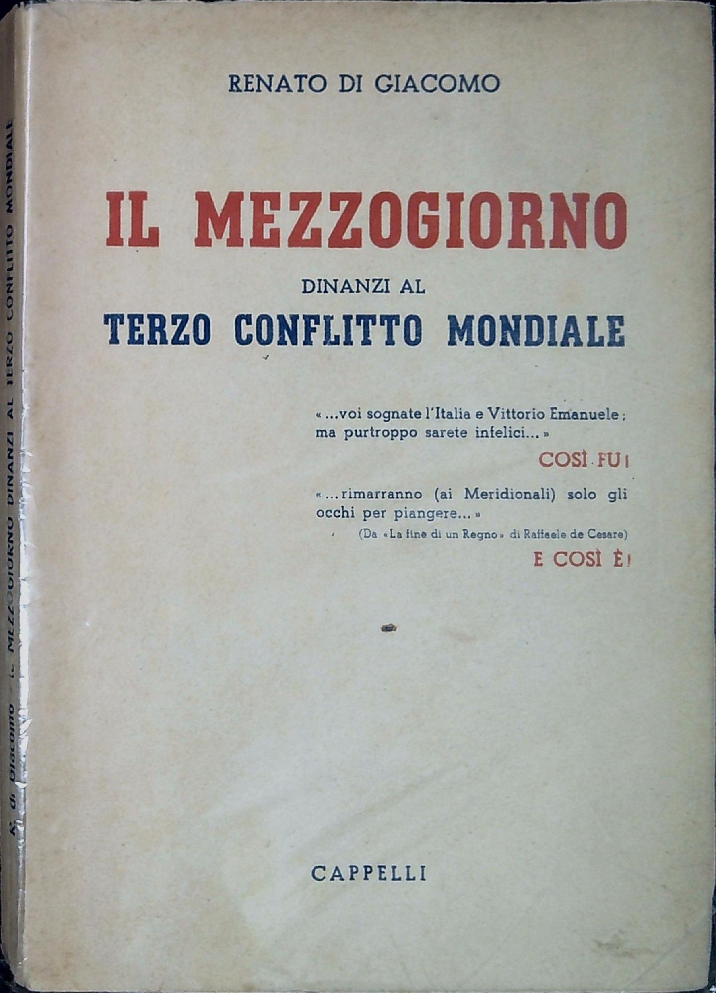 Il Mezzogiorno dinanzi al terzo conflitto mondiale