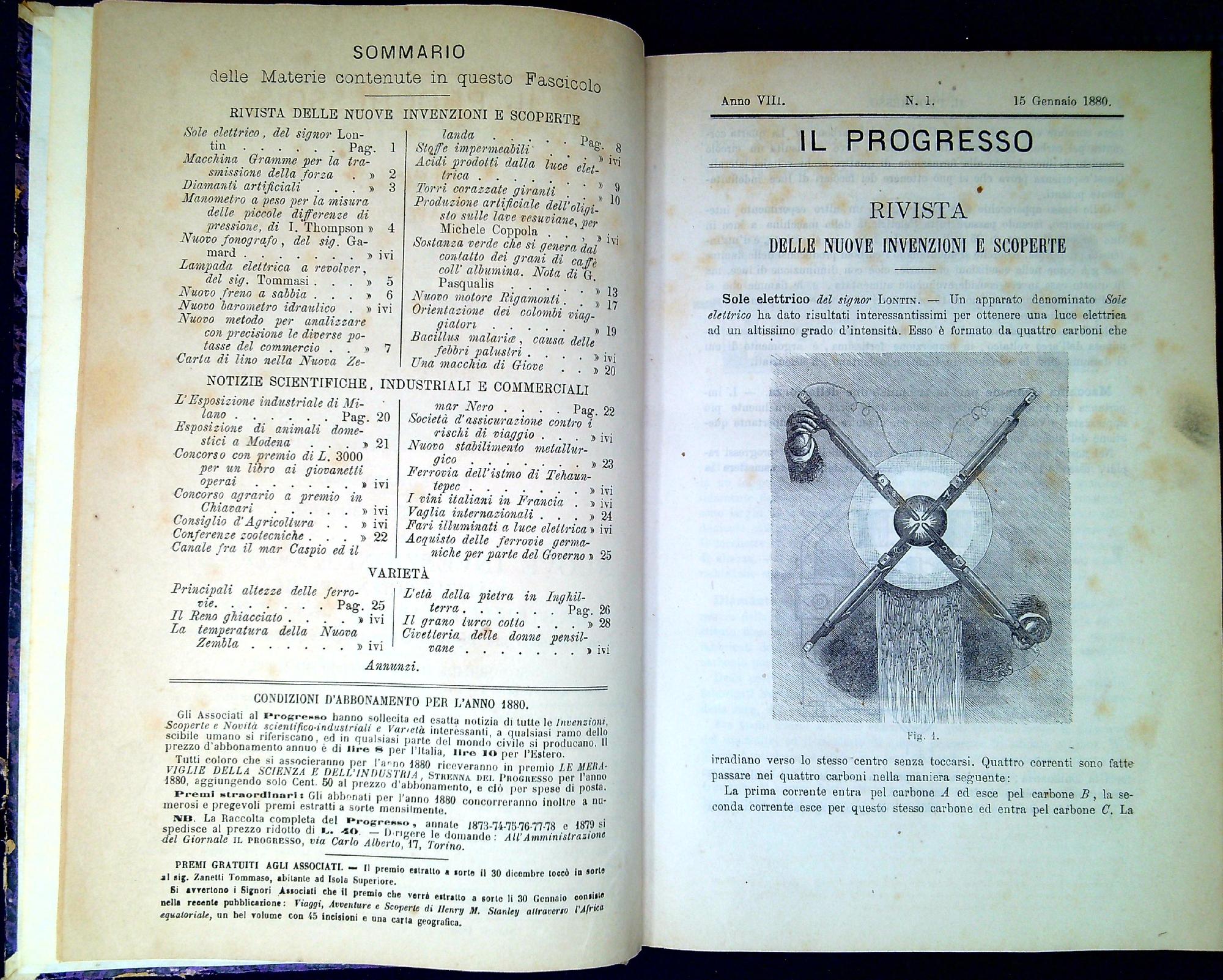 Il progresso, rivista quindicinale delle nuove invenzioni e scoperte notizie …