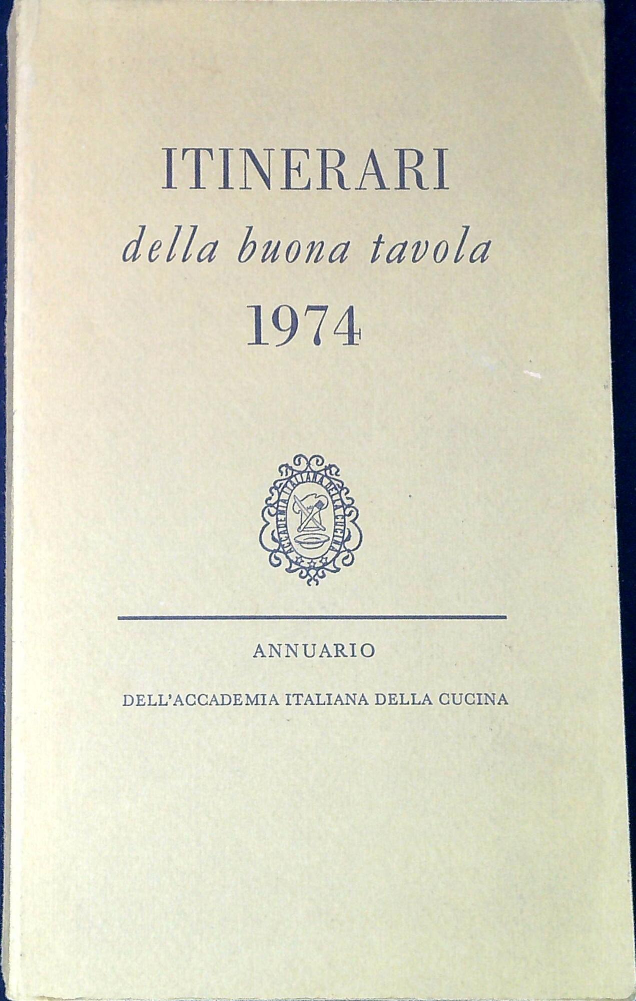 Itinerari della buona tavola 1974