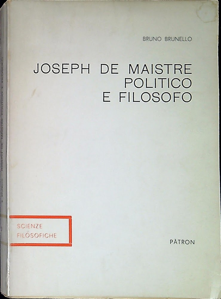 Joseph De Maistre politico e filosofo