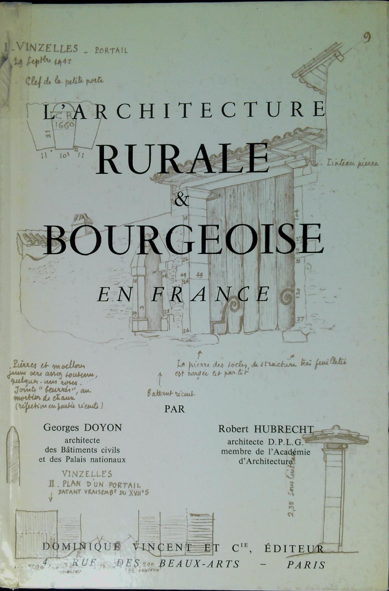 L' architecture rurale &amp; bourgeoise en France