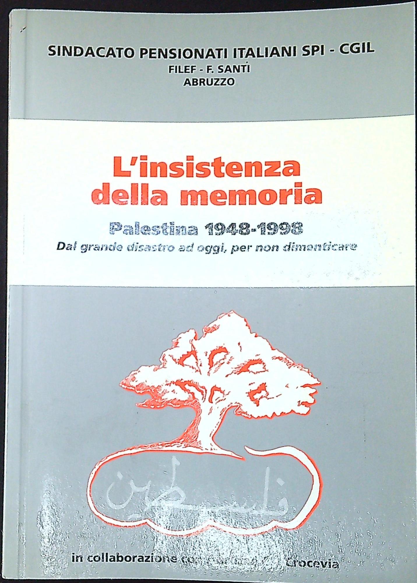 L' insistenza della memoria : Palestina 1948-1998: dal grande disastro …