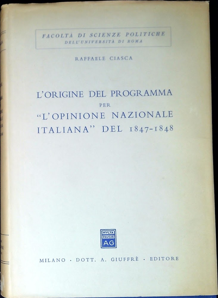 L'origine del programma per L'Opinione nazionale italiana del 1847-1848