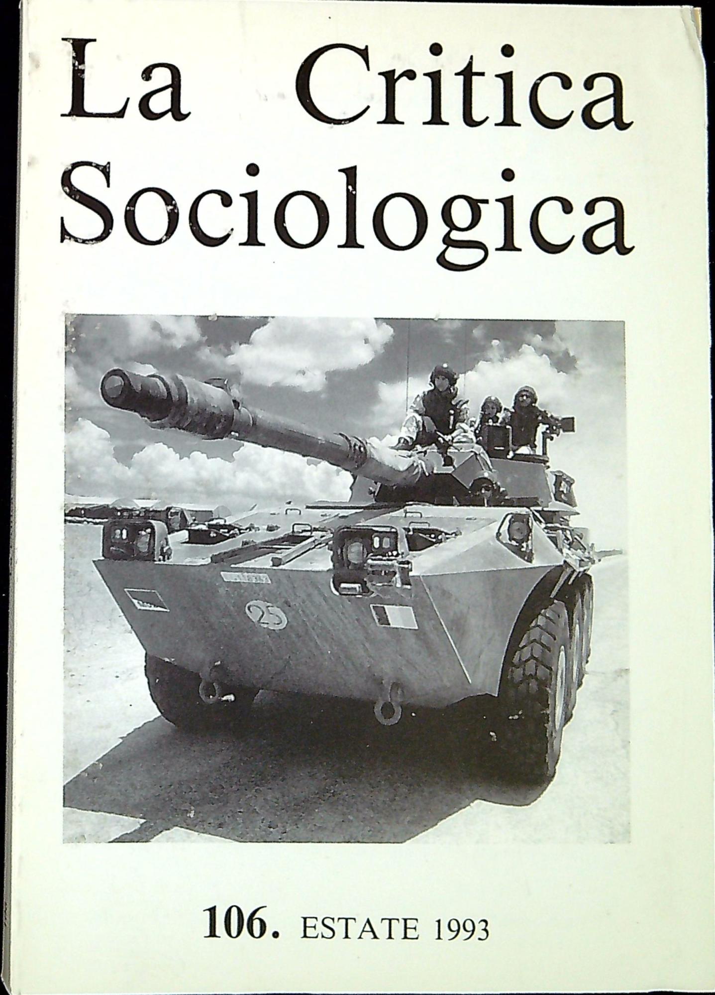 La critica sociologica n. 106
