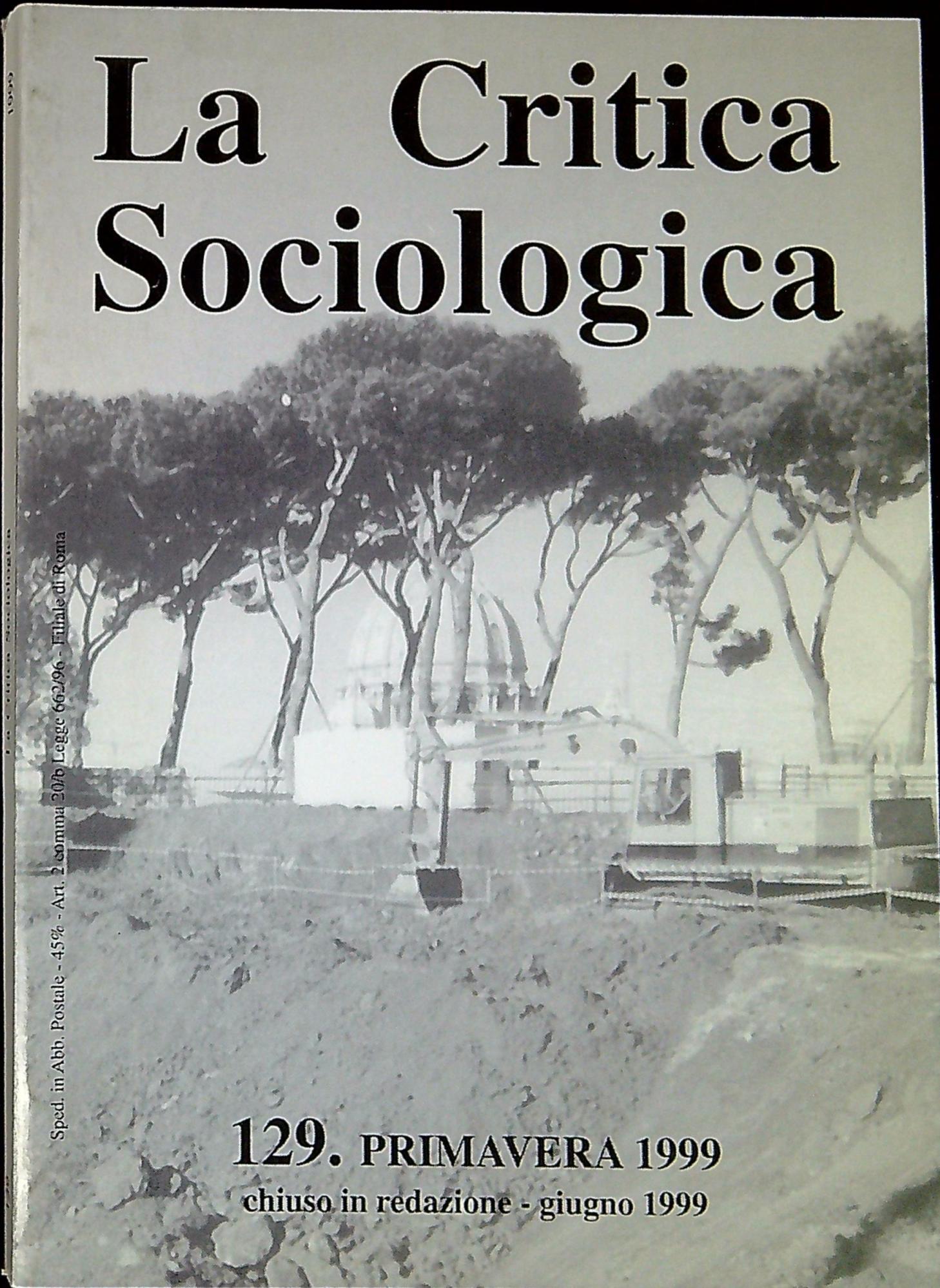 La critica sociologica n. 129