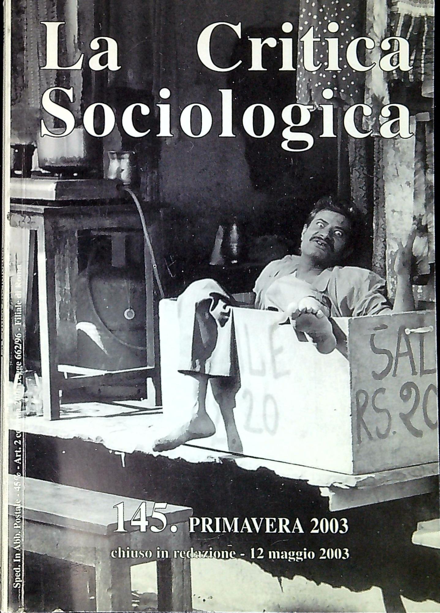 La critica sociologica n. 145