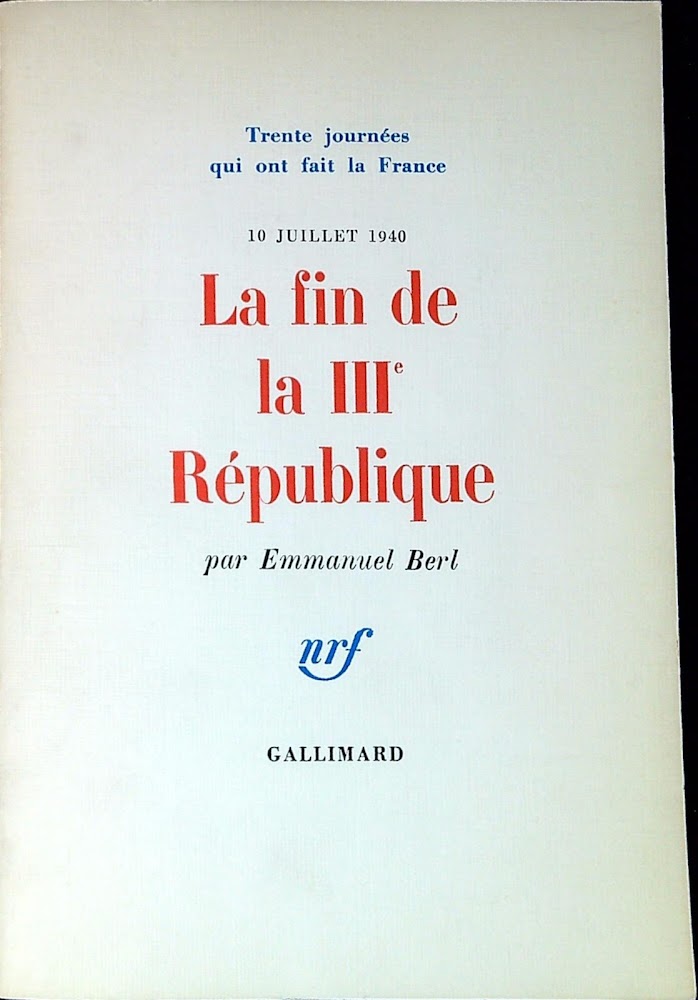 La fin de la III Republique