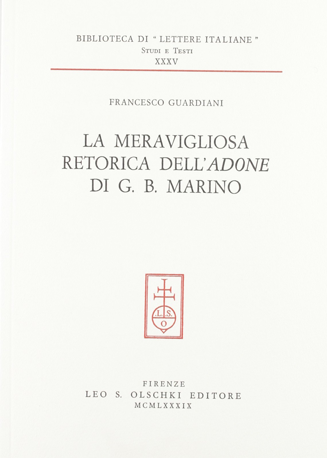 La meravigliosa retorica dell'«Adone» di G. B. Marino