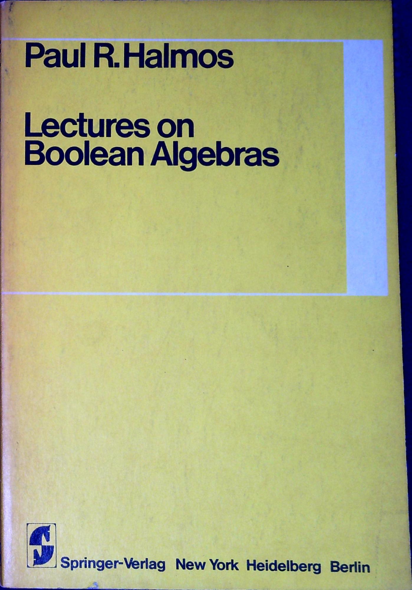 Lectures on Boolean algebras
