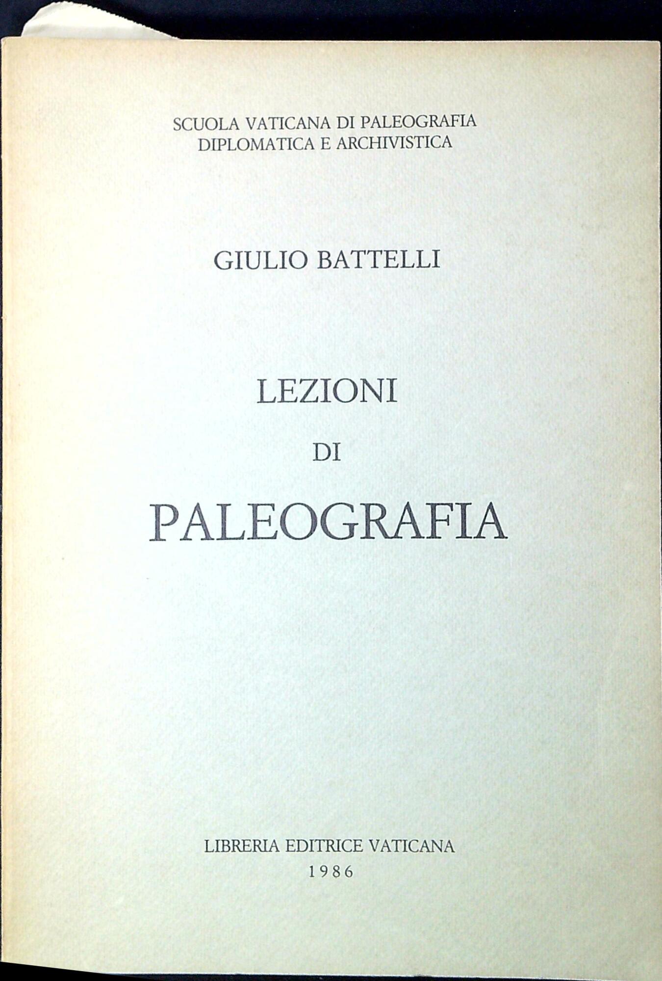 Lezioni di paleografia