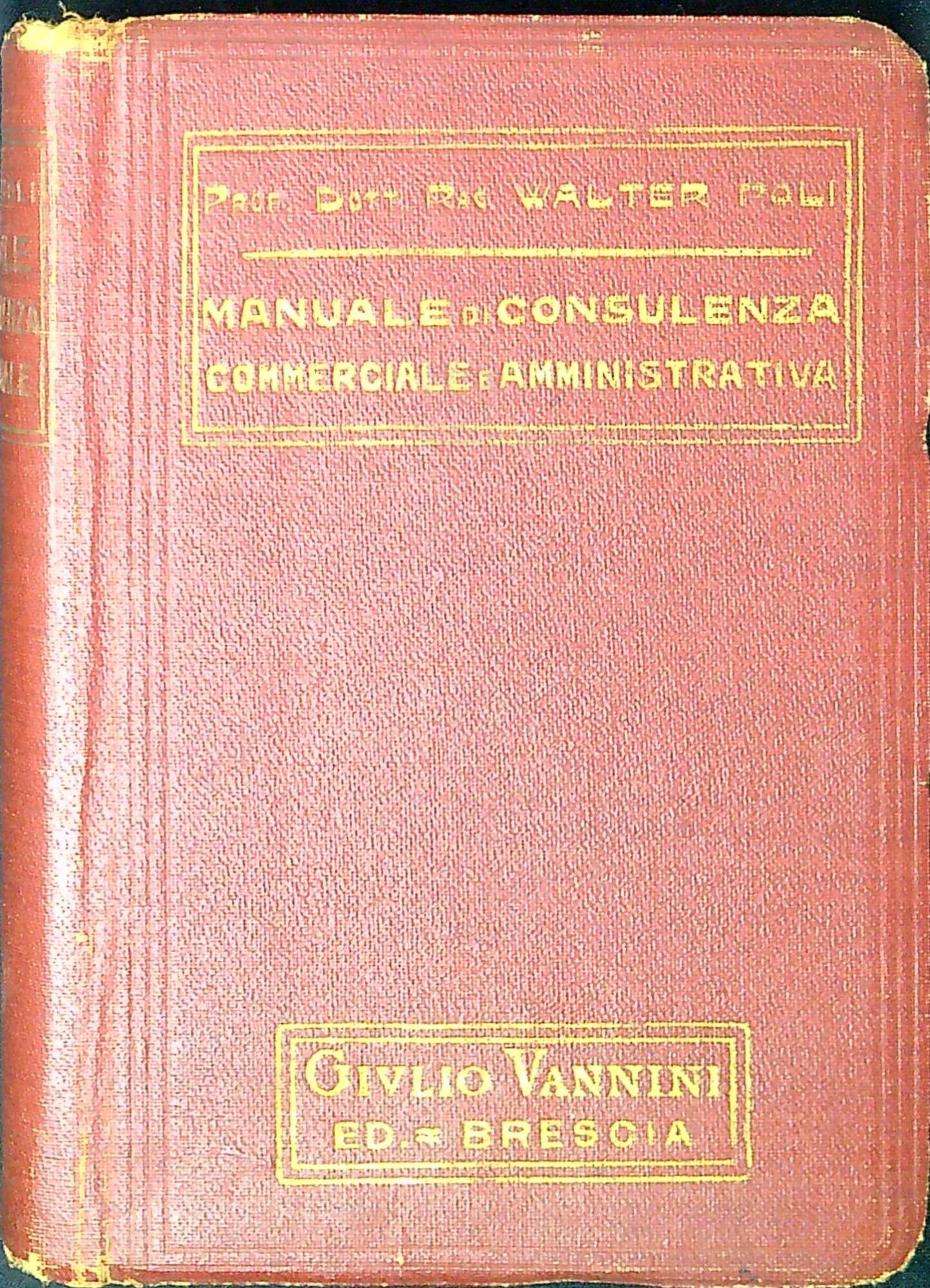 Manuale teorico-pratico di consulenza commerciale e amministrativa : prontuario del …