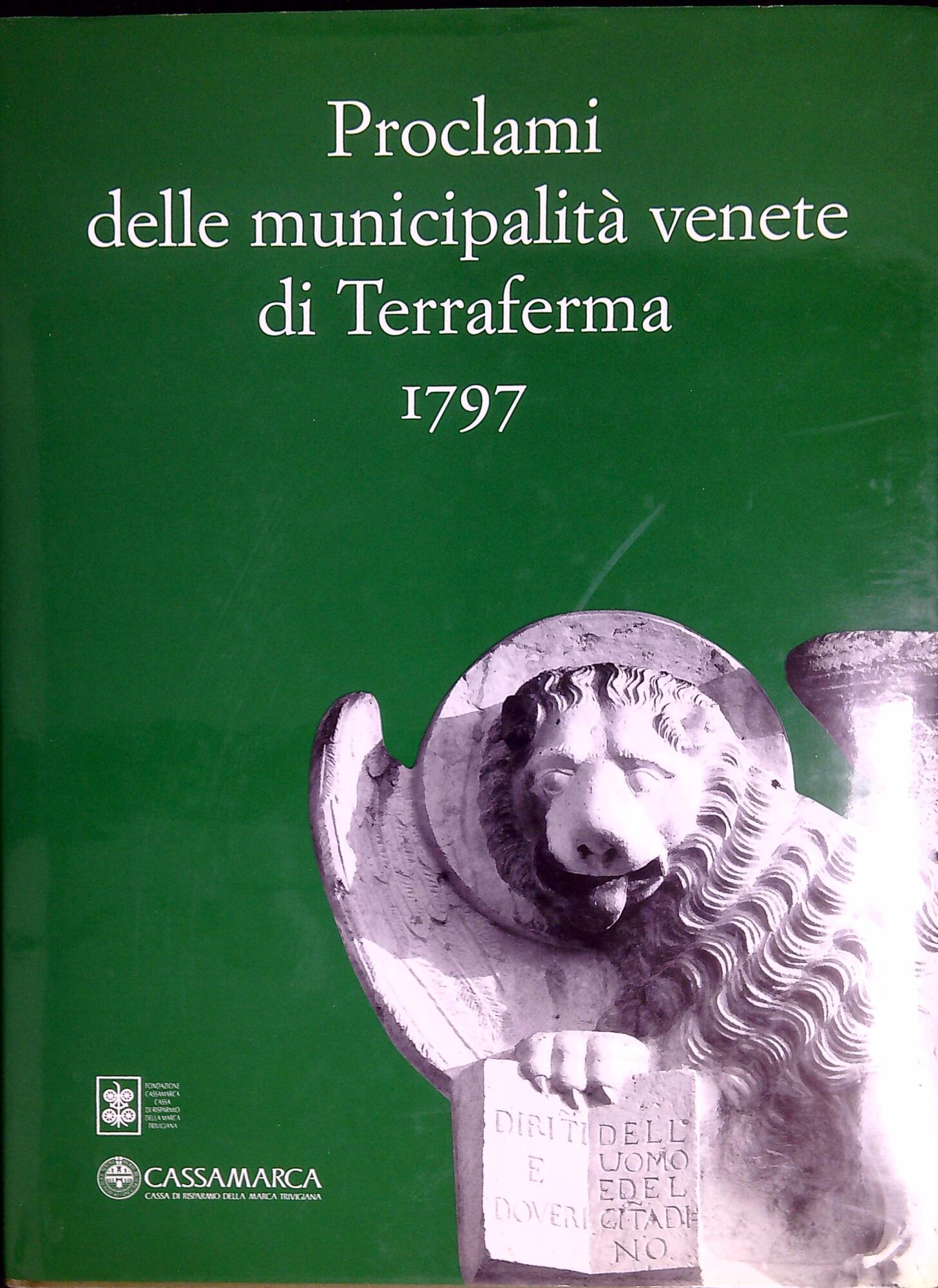Proclami delle municipalità venete di terraferma 1797