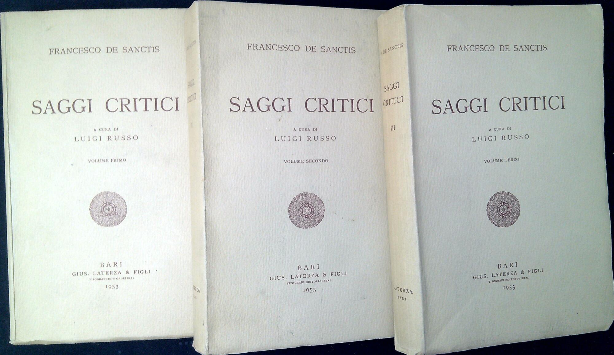 Saggi critici. Tre volumi