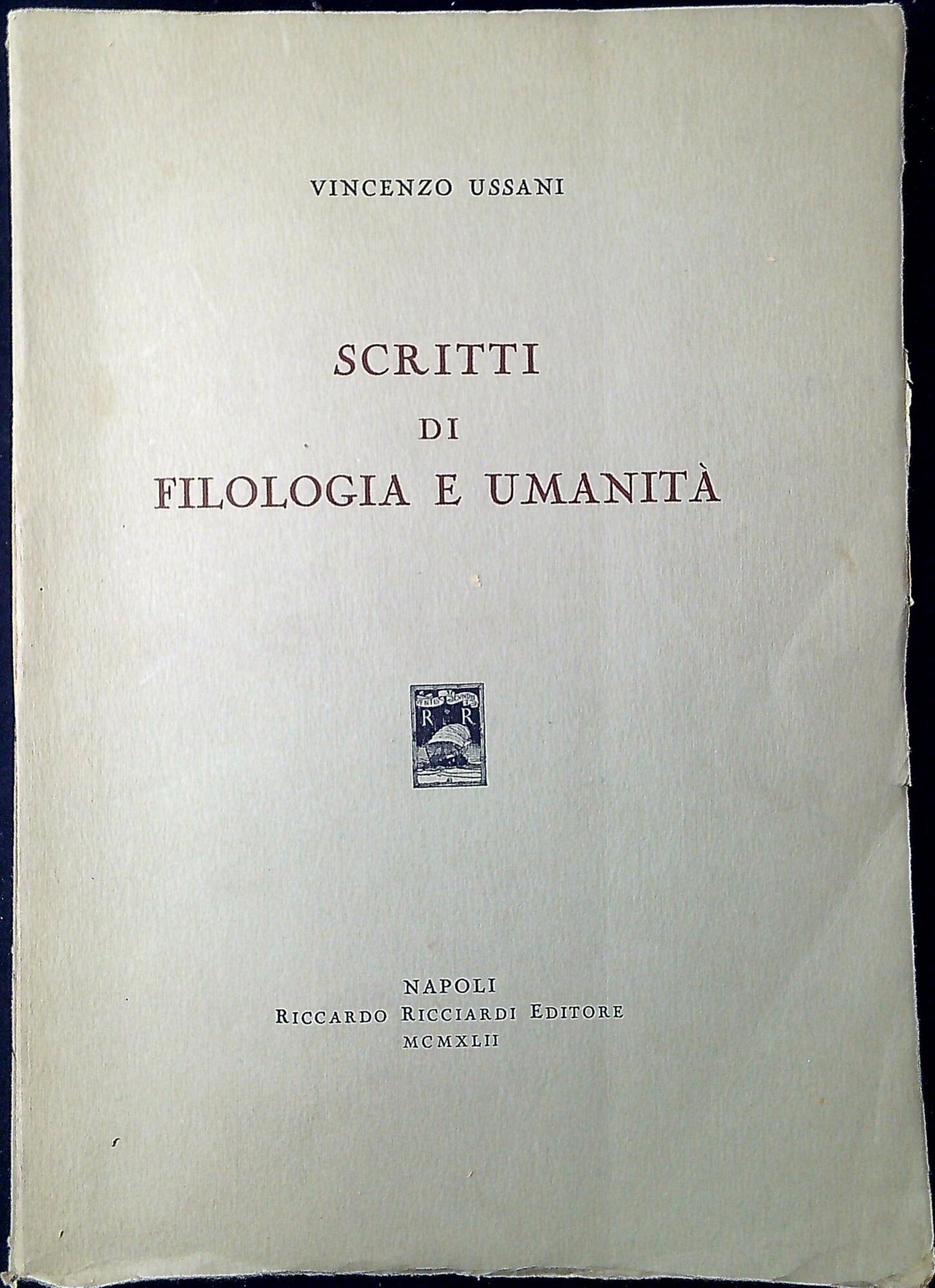 Scritti di filologia e umanità