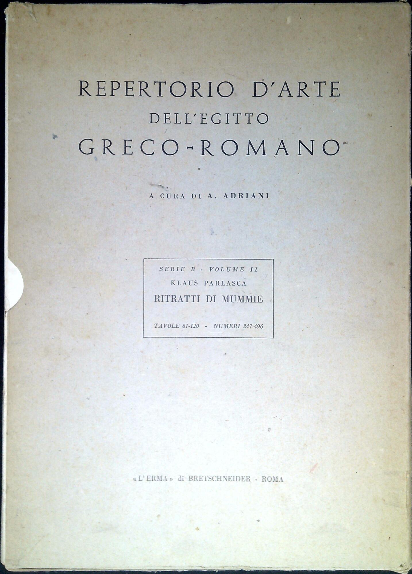 Serie B. 2: Ritratti di mummie : tavole 61-120, numeri …