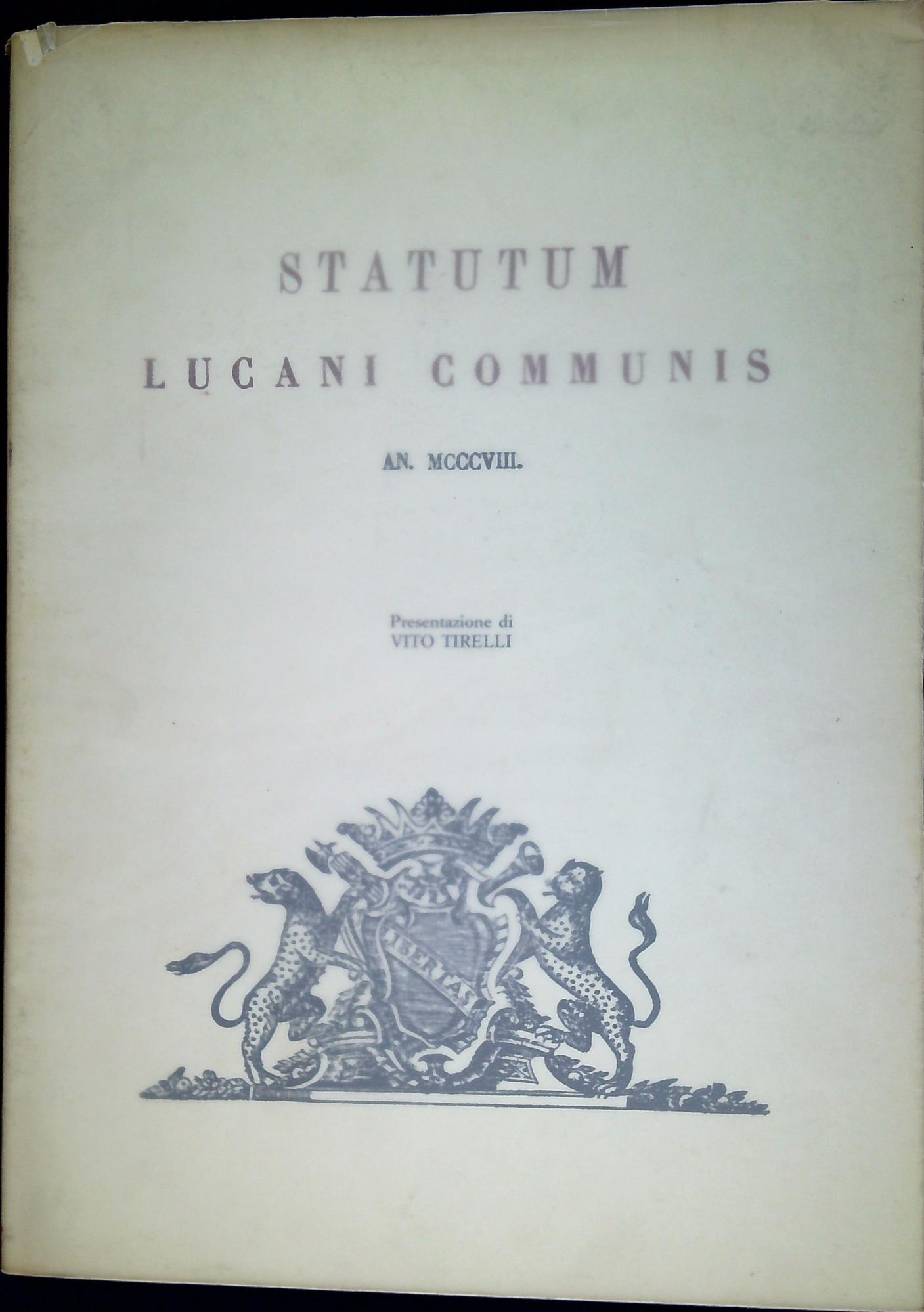 Statutum lucani communis : an. 1308.