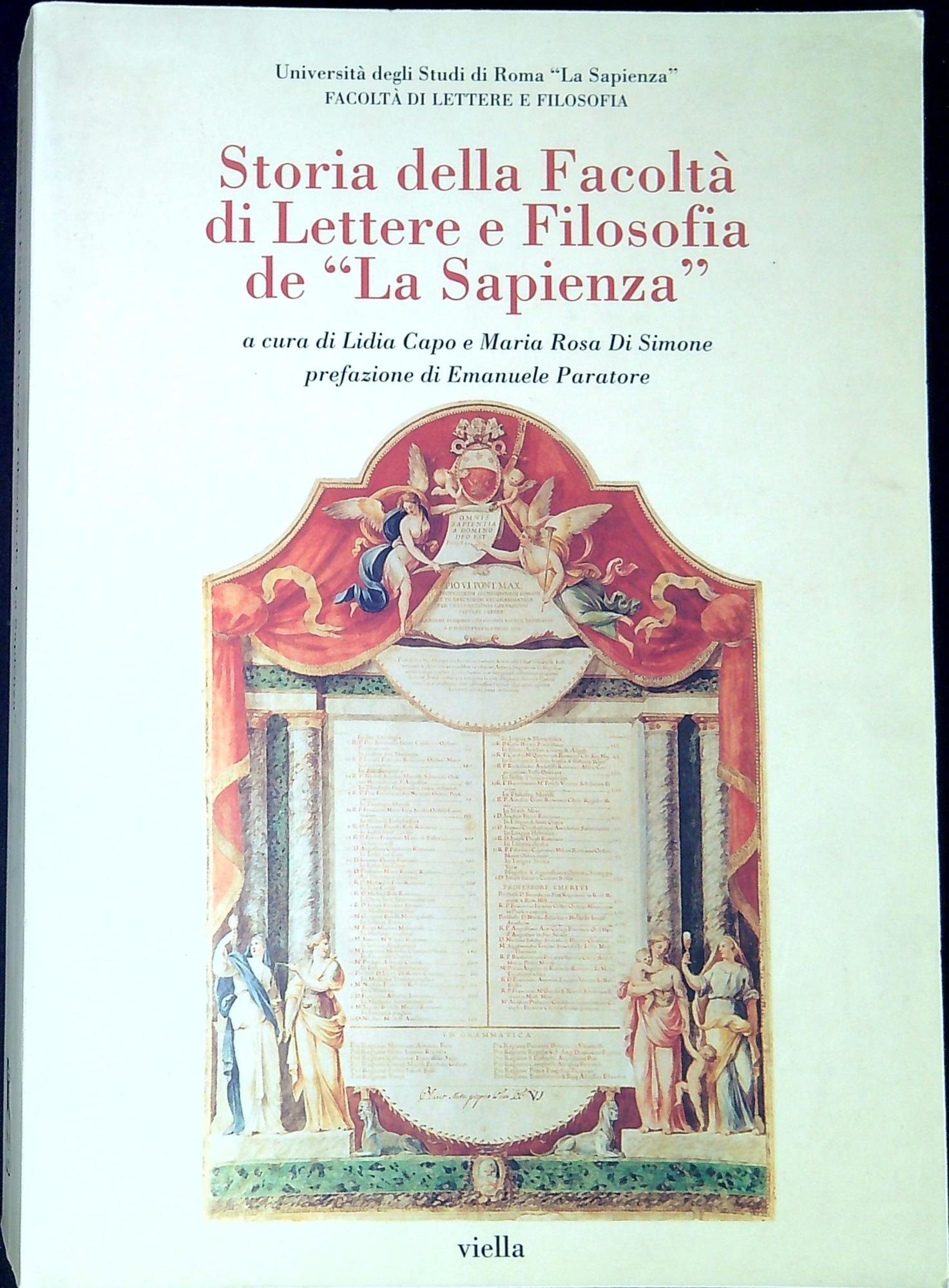 Storia della Facoltà di lettere e filosofia de La Sapienza