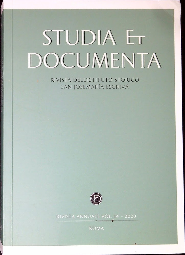 Studia et Documenta. Rivista dell'Istituto Storico San Josemaría Escrivá vol.16 …