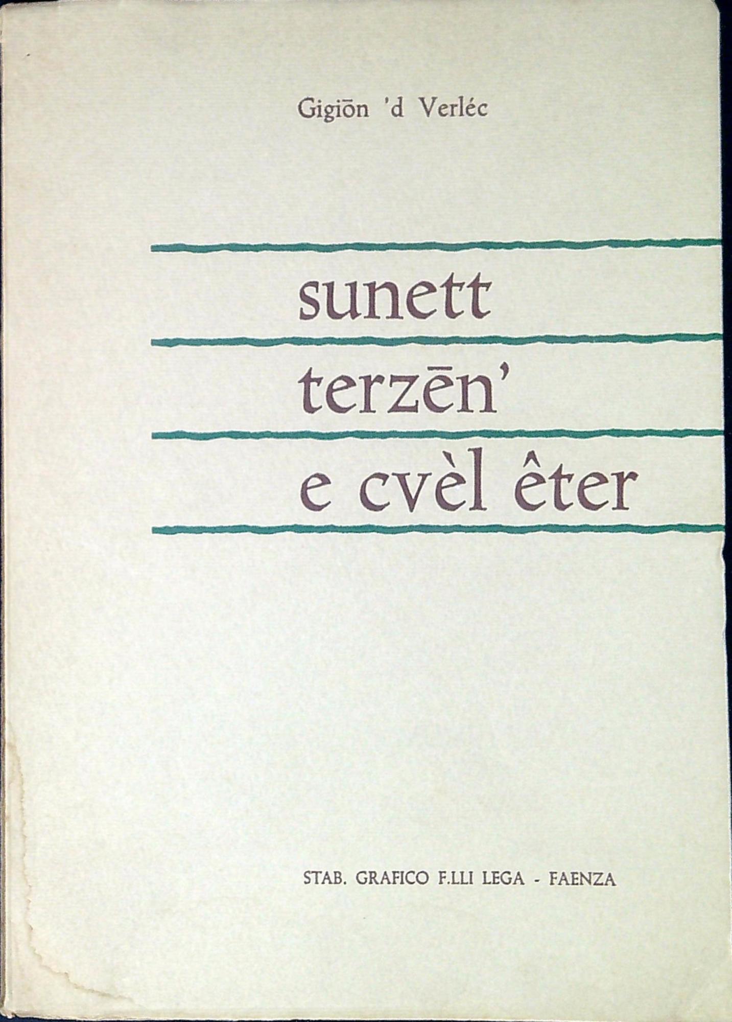 Sunett, terzen' e cvel eter