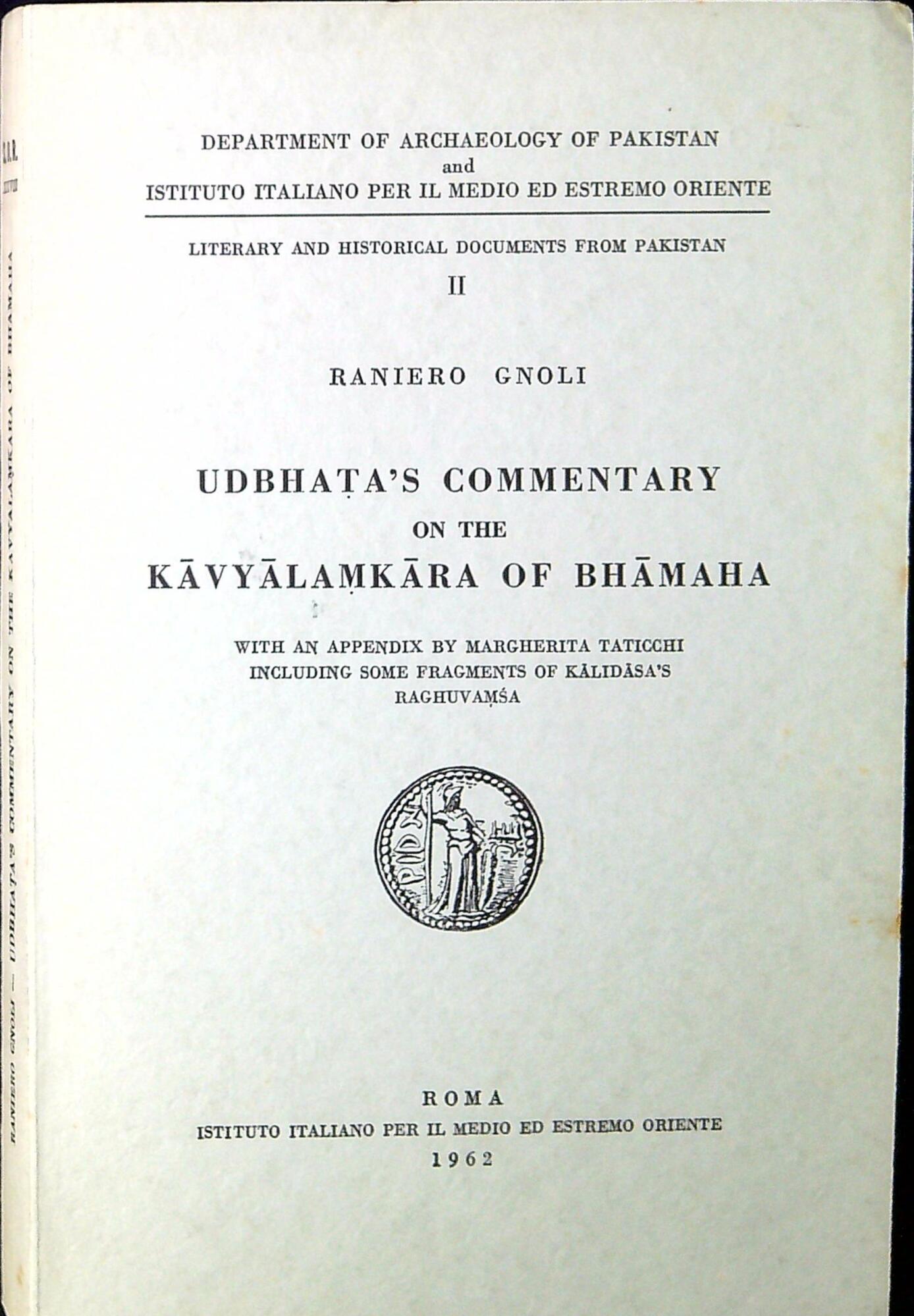 Udbhaṭaʼs commentary on the Kāvyālaṃkāra of Bhāmaha
