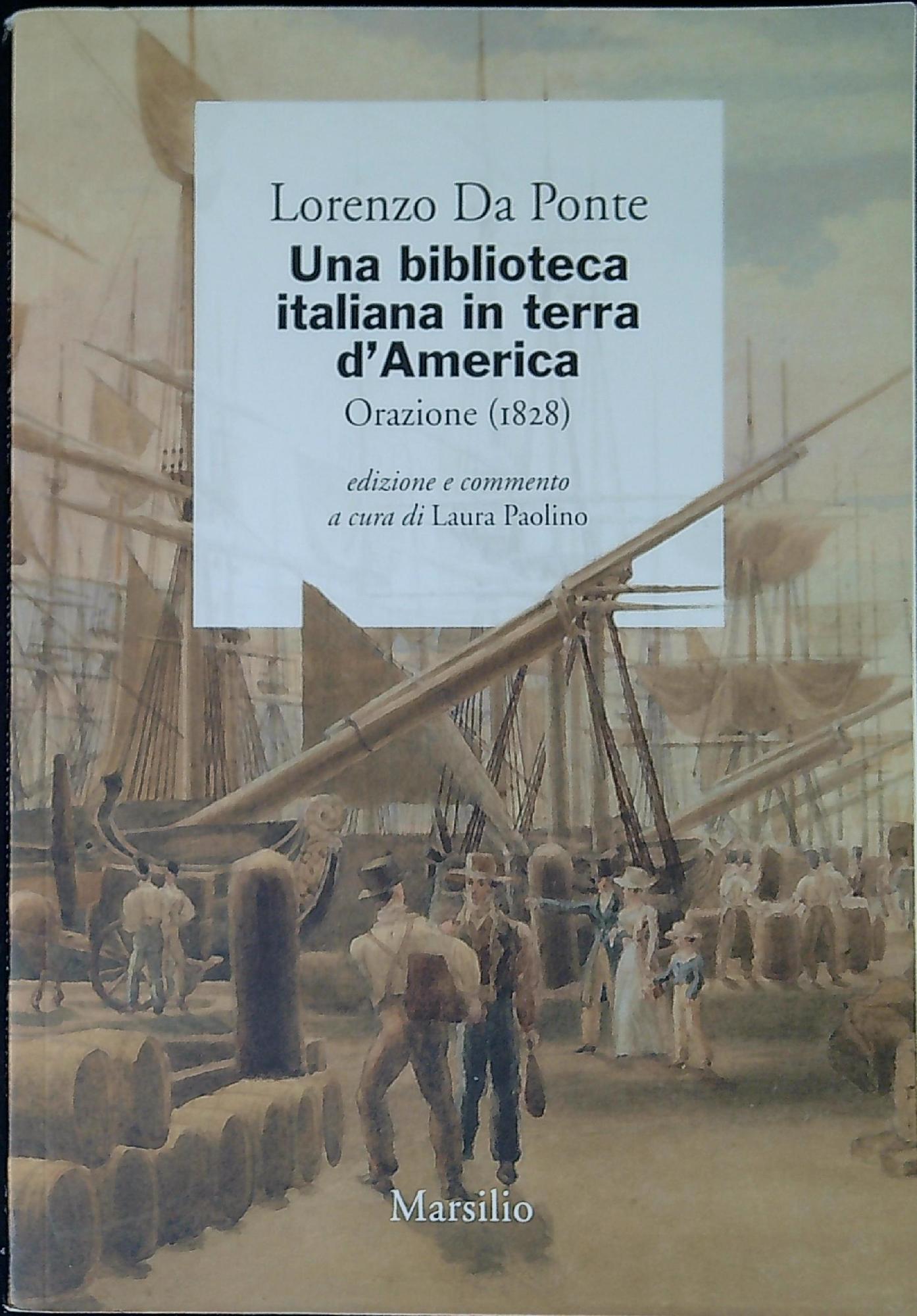 Una biblioteca italiana in terra d'America : Orazione (1828)