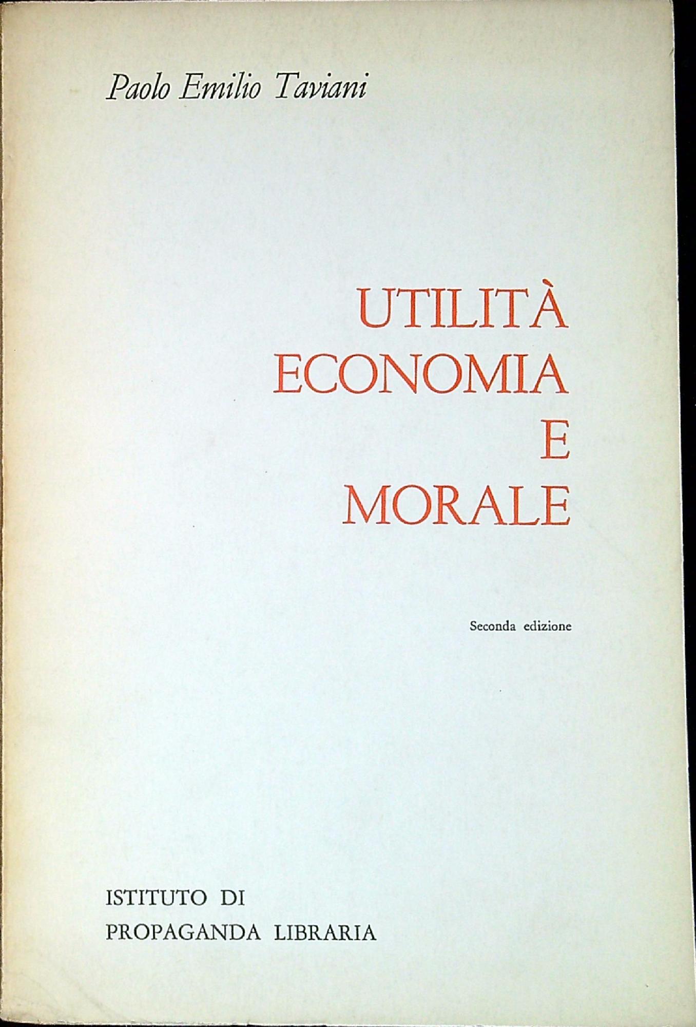 Utilita, economia e morale