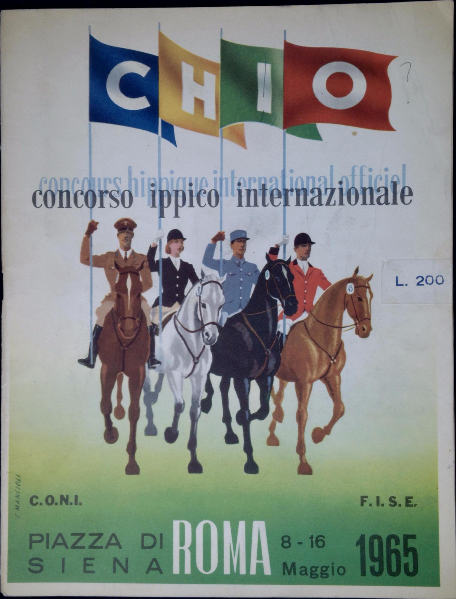 XXXIII concorso ippico internazionale ufficiale di Roma 1965 Programma ufficiale