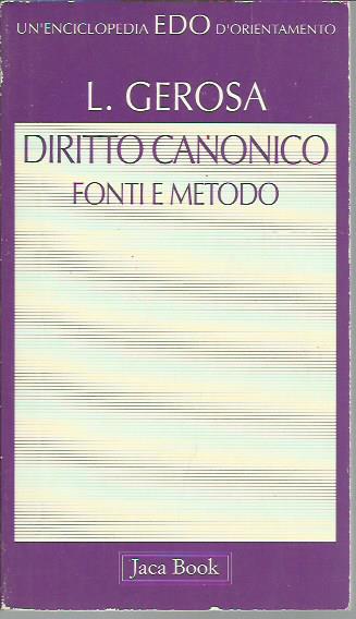 Diritto canonico - Fonti e metodo