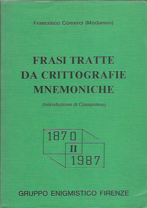 Frasi tratte da crittografie mnemoniche (1870-1987) vol II