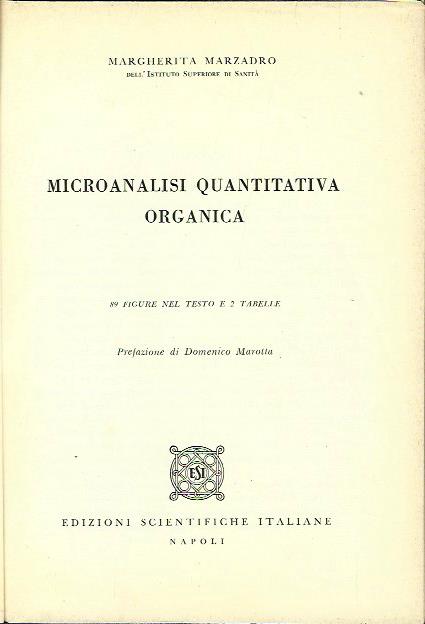 Microanalisi quantitativa organica