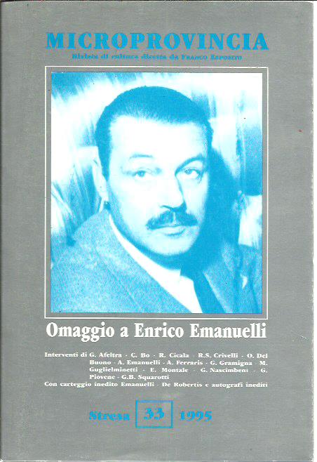 Microprovincia 33/1995. Omaggio a Enrico Emanuelli