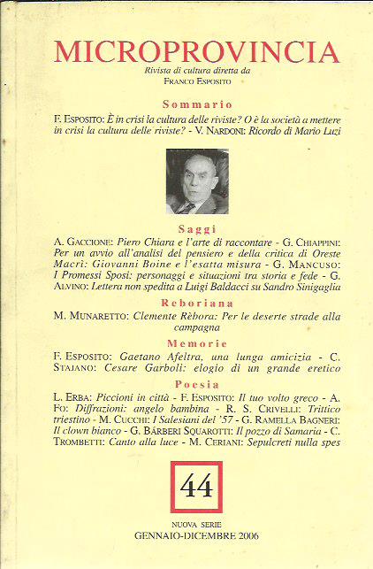 Microprovincia 44 - Rivista di cultura