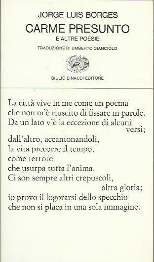 Carme presunto e altre poesie