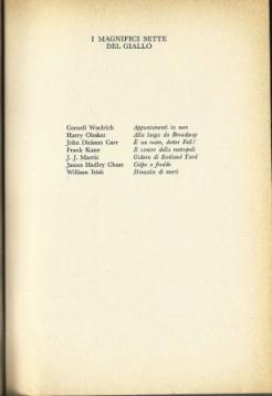 I magnifici sette del giallo