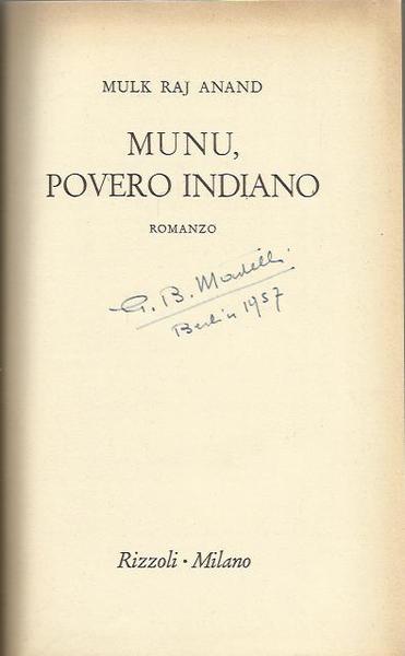 Munu, povero indiano