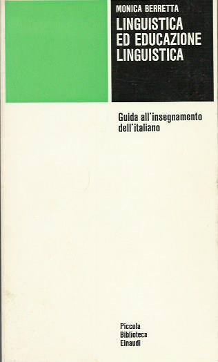 Linguistica ed educazione linguistica