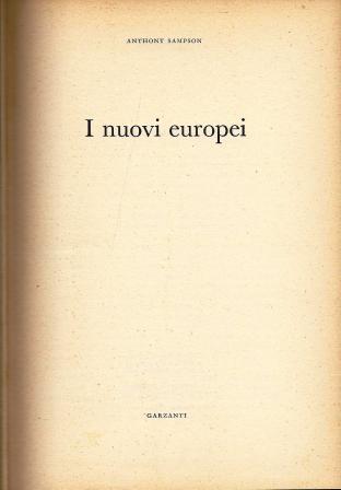 I nuovi europei