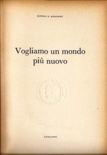 Vogliamo un mondo pi?ù nuovo