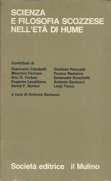 Scienza e filosofia scozzese nell'eta' di Hume