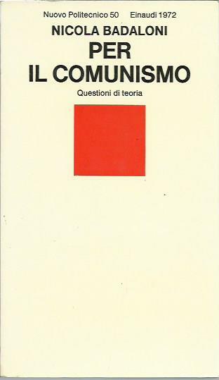 Per il comunismo. Questioni di teoria