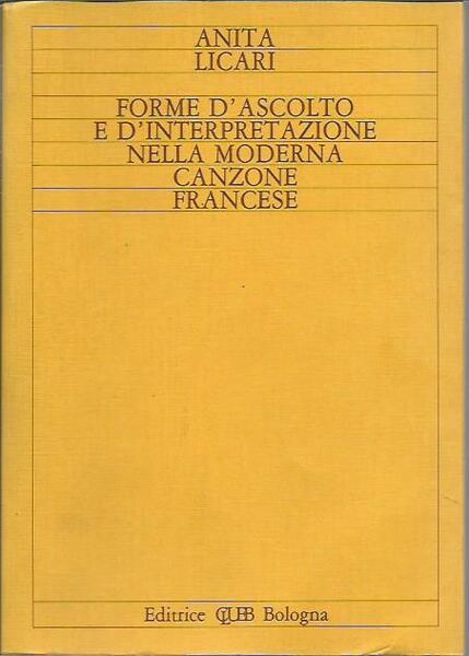 Forme d'ascolto e d'interpretazione nella moderna canzone francese