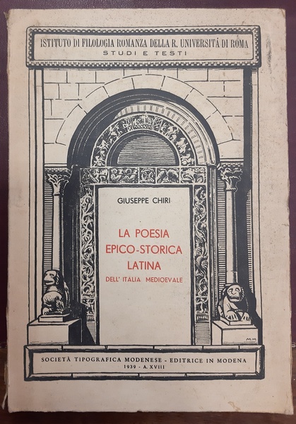 LA POESIA EPICO - STORICA - LATINA DELL'ITALIA MEDIOEVALE